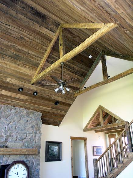 Mushroomwood Ceiling and Hand-Hewn Timbers